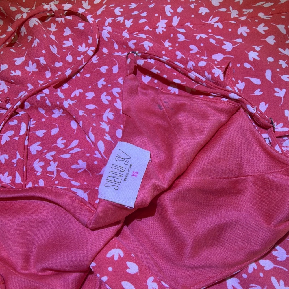 Sienna Sky Women's XS Pink Floral Print Dress 00091 - Picture 5 of 8